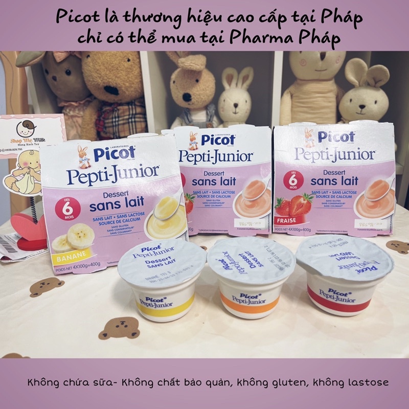 (Date 07/2024♠)Váng gạo Picot Pháp cho bé dị ứng, bất dung nạp lactose🍑👶🏻 [ĐI AIR✈️]