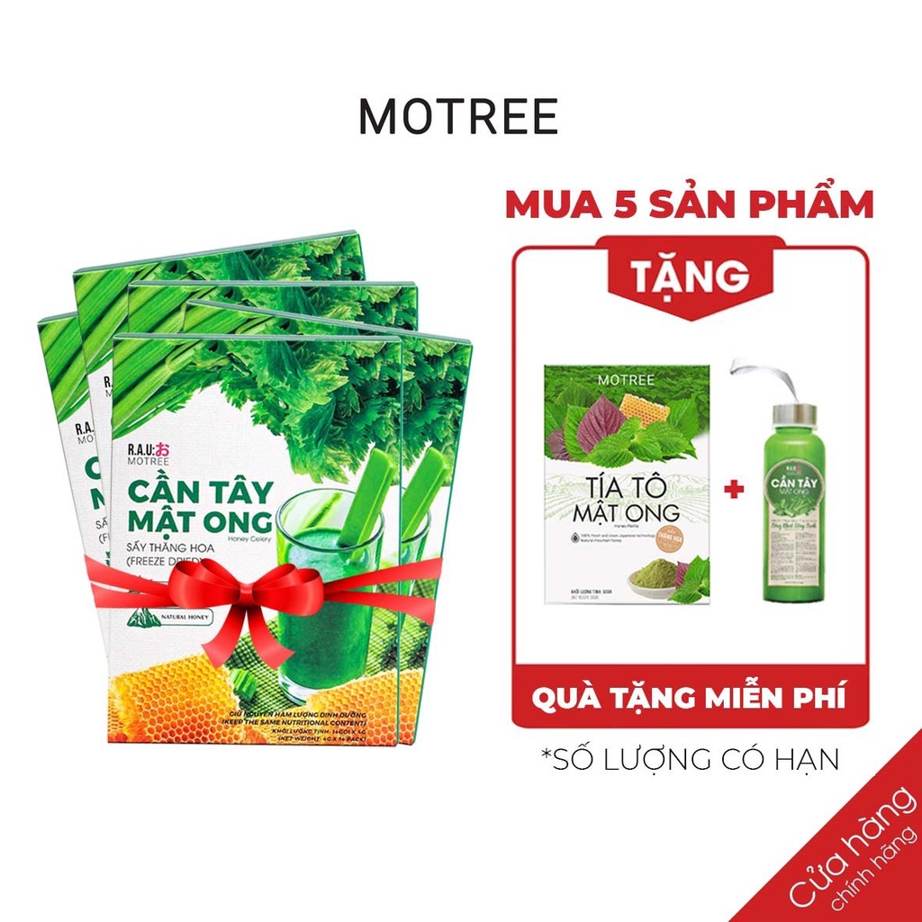 [ MUA 5 TẶNG 2 ] Bột cần tây sấy lạnh thăng hoa MOTREE 14 gói 56gr