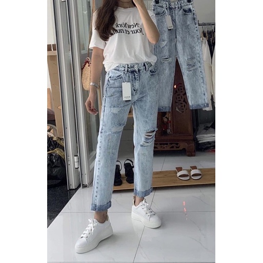 Quần jeans nữ boyfriend stradiva.