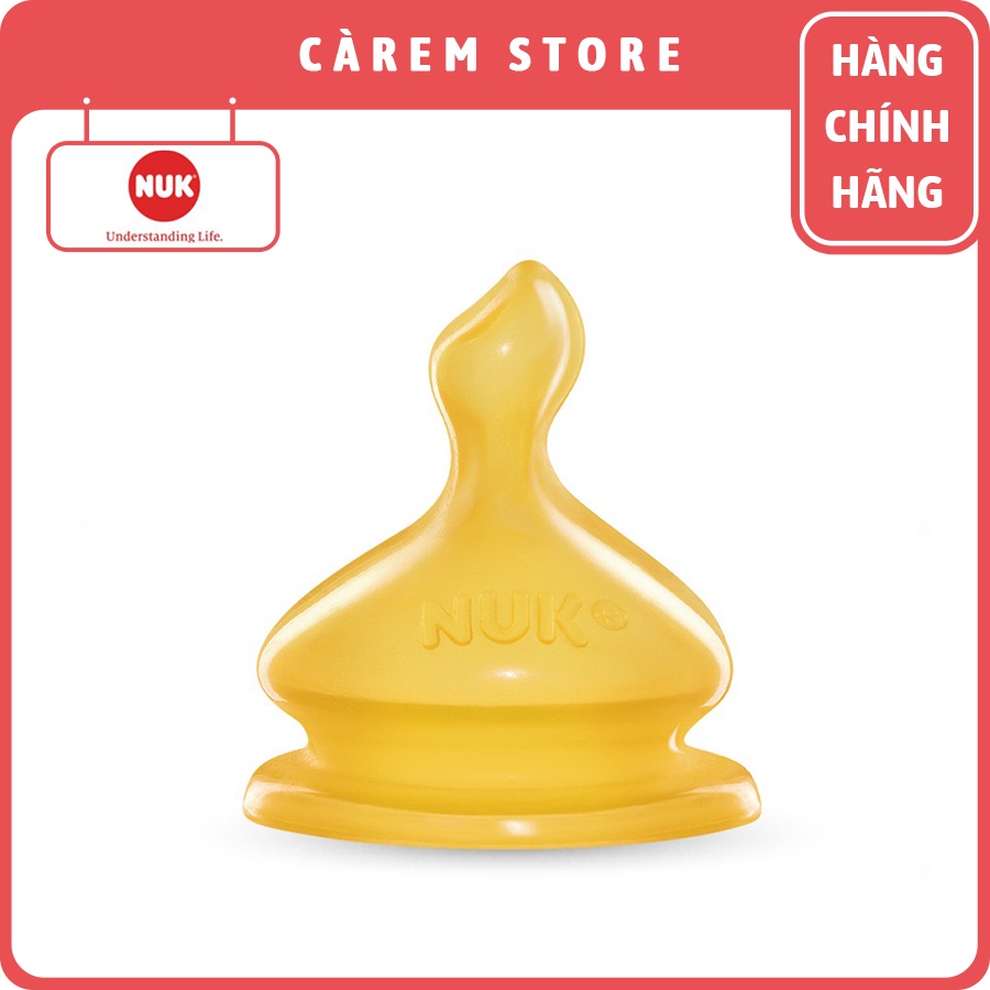 Bộ 2 Núm Ti NUK Premium Choice+ Cao Su S1/S2 size S-M-L Thay thế bình sữa cổ rộng Premium Choice+.