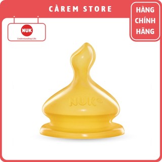 Bộ 2 núm ti nuk premium choice+ cao su s1/s2 size s-m-l thay thế bình sữa cổ rộng premium choice+.