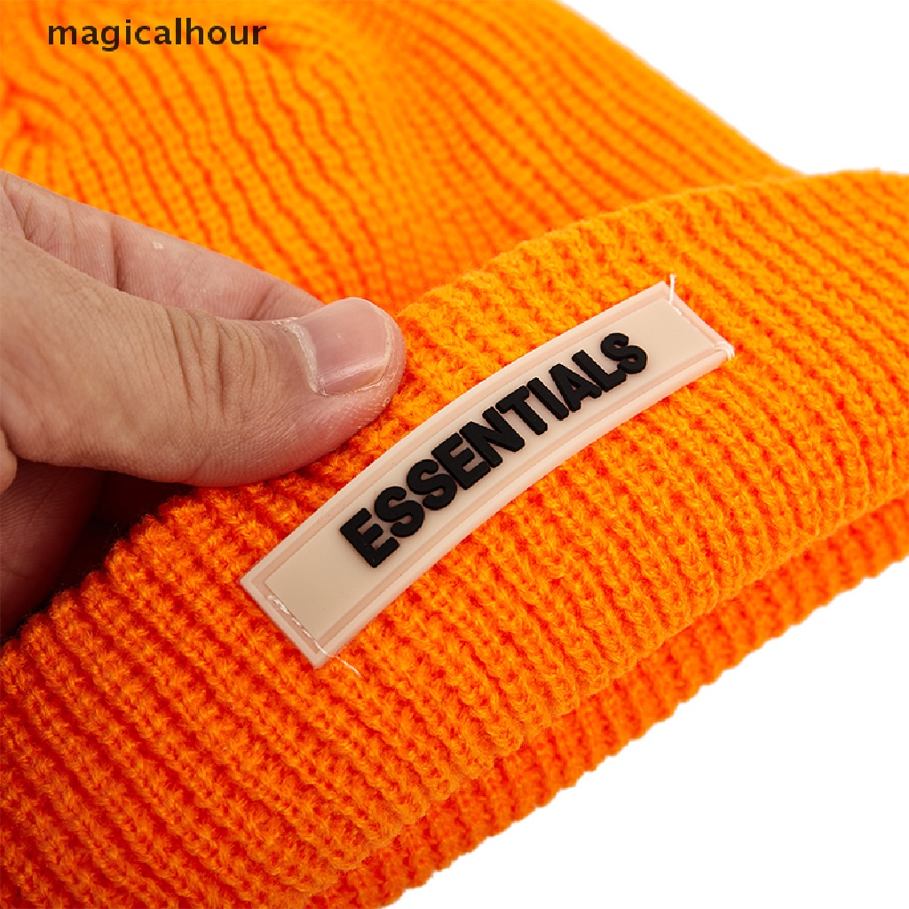 Magicalhour ^ ^ Mũ Len Beanie Dày Màu Đen Thời Trang Mùa Đông Mới Cho Nữ