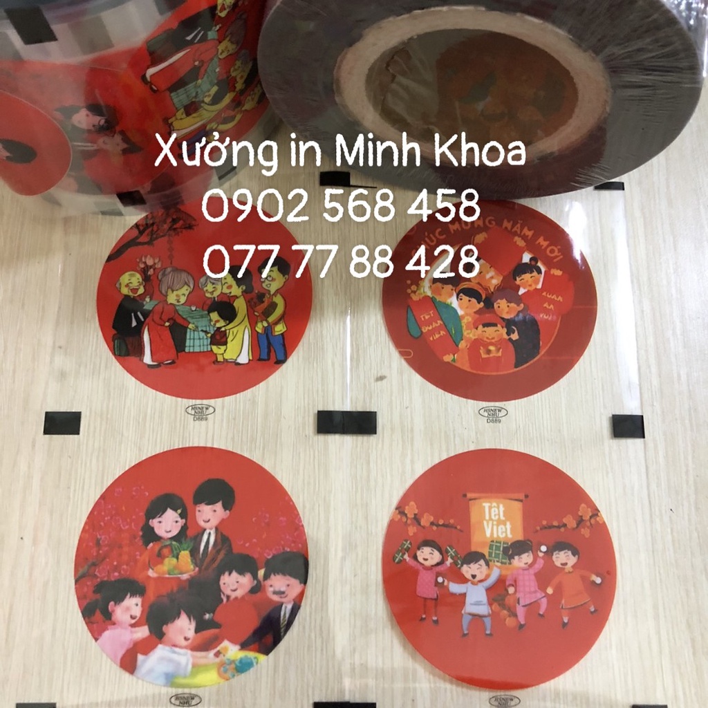 CUỘN MÀNG ÉP LY NHỰA MẪU TẾT VIỆT - CUỘN KEO ÉP MIỆNG LY MẪU TẾT 2022 , MẪU CUỘN ÉP CHÚC MỪNG NĂM MỚI 2022