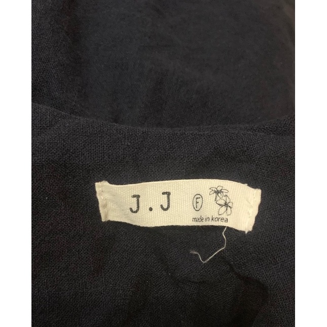Đầm linen xanh than