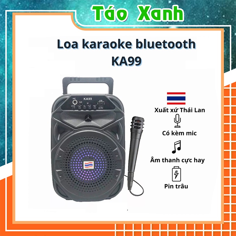 Loa karaoke Bluetooth KA99 Nhập Thái Lan - Kèm Mic [Loa KA99]