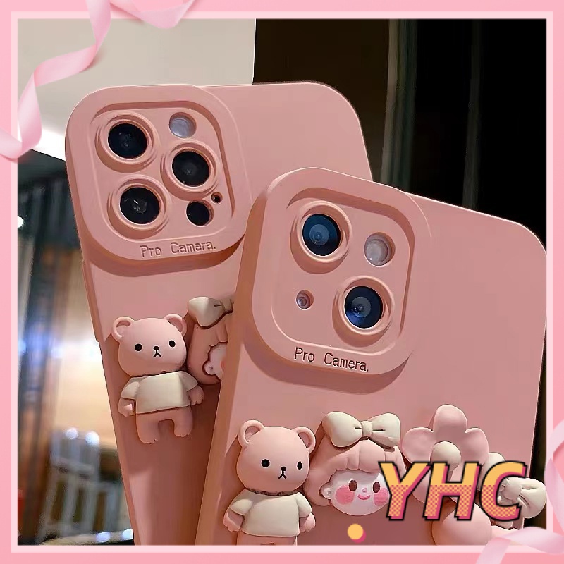 ốp iphone Hình Búp Bê Màu Hồng tương thích iPhone 6s 6splus 7 7plus 8 8plus X XS 11 12 Pro Max Plus Promax-026