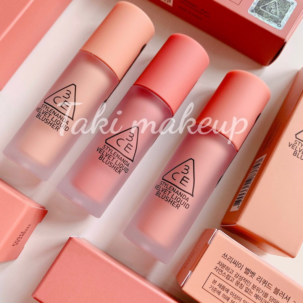 Má Hồng Kem dạng lì 3CE Velvet Liquid Blusher 3.4g