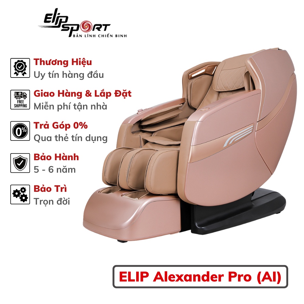 Ghế massage ELIP Alexander Pro (AI) - Công nghệ massage 4D, thiết kế sang trọng