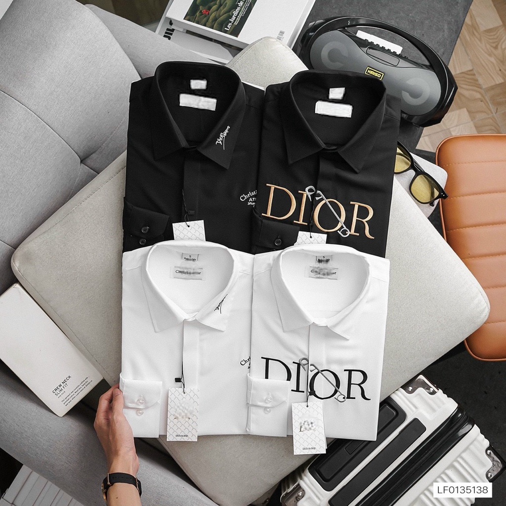 - Áo Sơ Mi Nam Tay Dài Chữ ghim Di or Form Bigsize 70kg - 140Kg