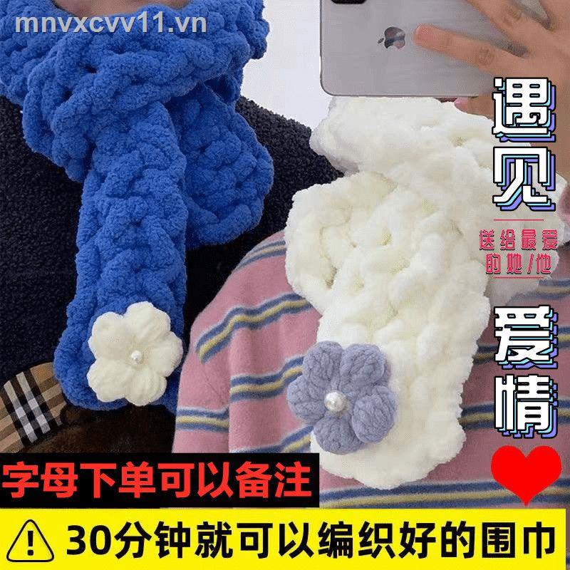 Khăn Choàng Ngón Tay Bằng Len Dệt Kim Thủ Công Dày Dặn Thích Hợp Làm Quà Tặng Cho Bạn Trai Và Bạn Gái