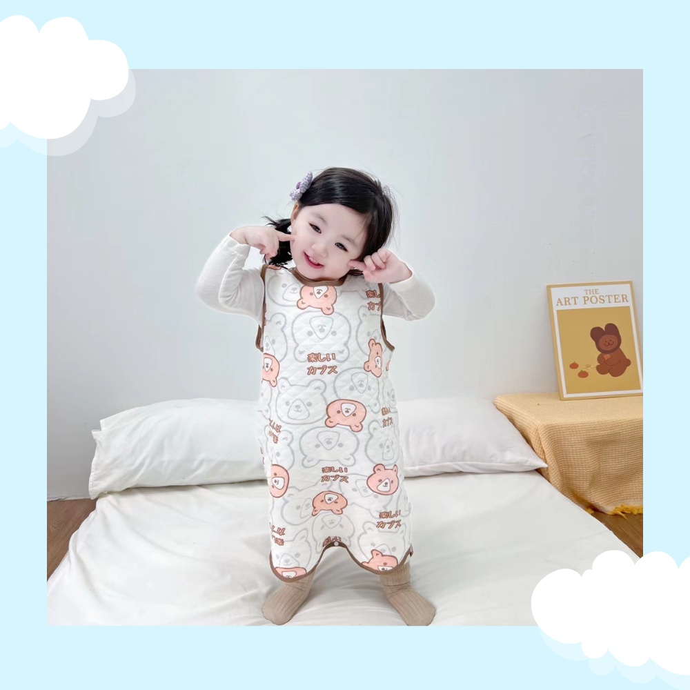 Túi Ngủ Thu Đông Cho Bé Gái/Trai Chất Cotton Bông Mềm Nhẹ