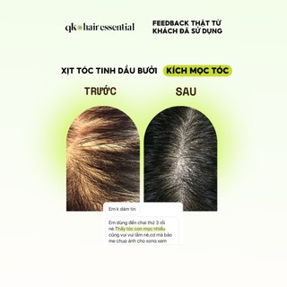 XỊT TÓC TINH DẦU BƯỞI HANDMADE QK