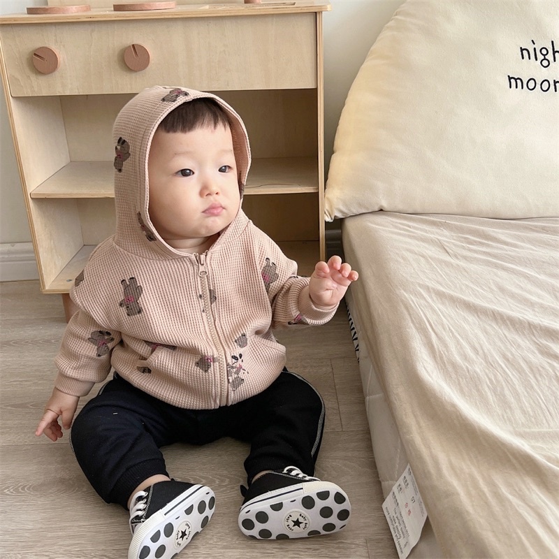 Áo khoác thu đông hình gấu cute cho bé trai bé gái