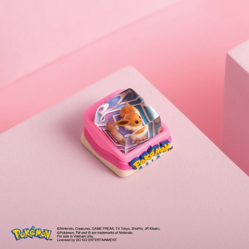 Keycap bàn phím cơ Dwarf Factory Pokemon Eevee  - Hàng Chính Hãng