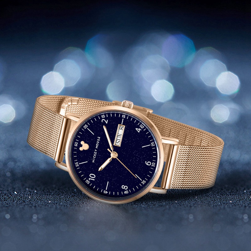 Đồng Hồ Đeo Tay disney Có Lịch Dành Cho Nữ | Đồng Hồ quartz Dây Da Cho Nữ