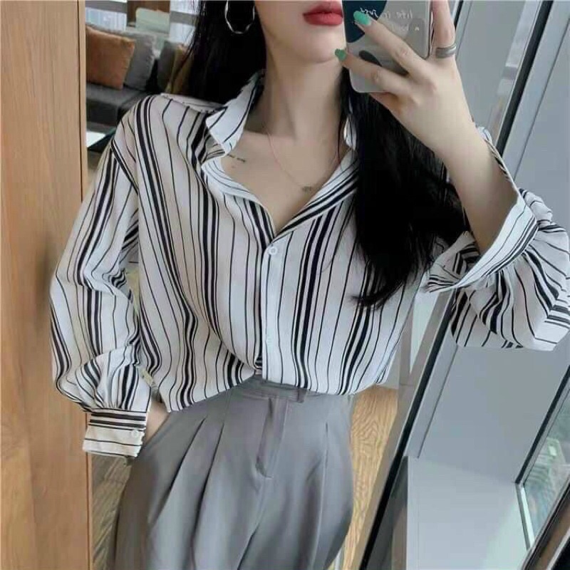 Áo sơ mi voan lụa chất đẹp mềm sale sốc
