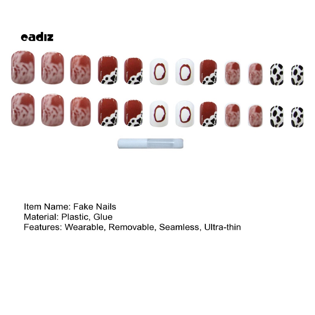 1 Bộ Móng Tay Giả Màu Sắc Tươi Sáng Dùng Trang Trí