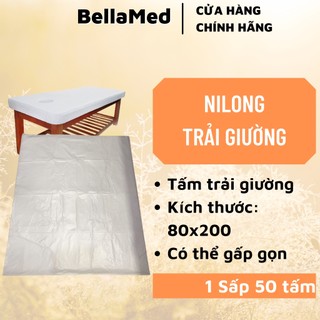 Tấm nilong trải ủ tắm trắng, lót giường spa - sấp 2kg5 50 tấm
