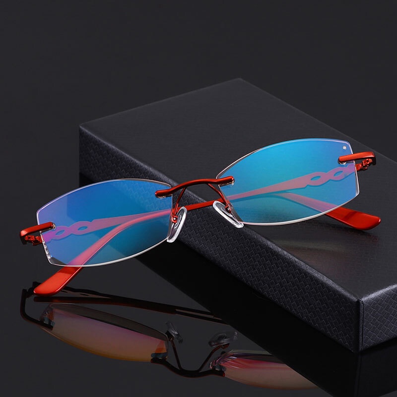 Kính Đọc Sách HD Không Gọng Siêu Nhẹ Chống Bức Xạ Cho Nữ