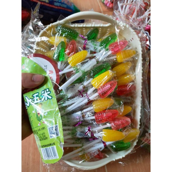 Com bo 50 cây kẹo mút mini Mix các vị trái cây cho bé