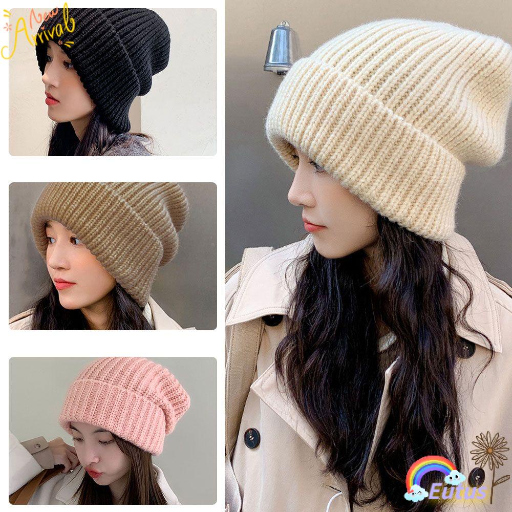 Mũ Len Trùm Đầu Màu Trơn Dễ Thương Chất Lượng Cao Cho Nam Và Nữ