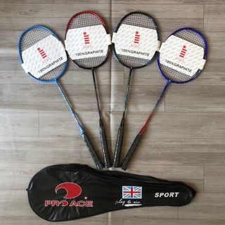 Vợt cầu lông pro ace, vợt cầu lông đơn 100% khung carbon siêu nhẹ, siêu bền -tặng 1 cuốn vợt+1 bao vợt