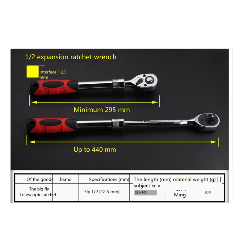 Cờ Lê Ổ Cắm Mô Men Xoắn 72 Răng Có Thể Điều Chỉnh Tháo Gỡ Nhanh