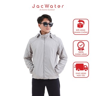 Áo khoác gió nam trơn 2 lớp mỏng chống nước nắng, cản bụi thông hơi JACWATER V353
