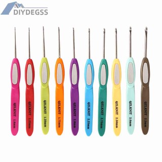 Bộ 10 kim móc len diy kích thước 1.0mm-3.5mm