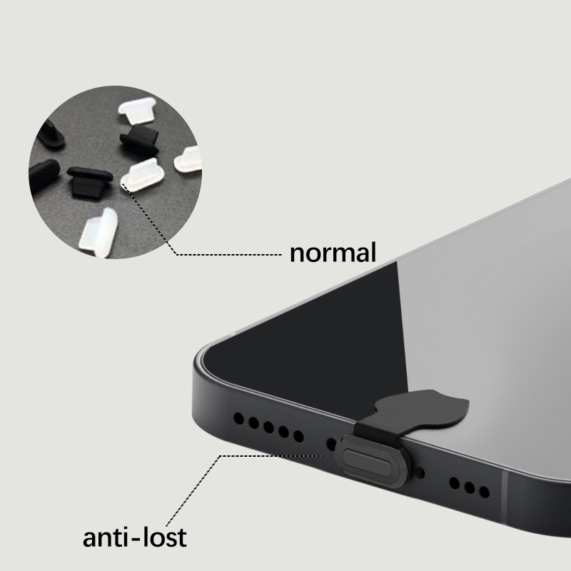 Ốp Điện Thoại Silicon Mềm Chống Nước Chống Bụi Đa Năng Cho Cổng Sạc Type-C