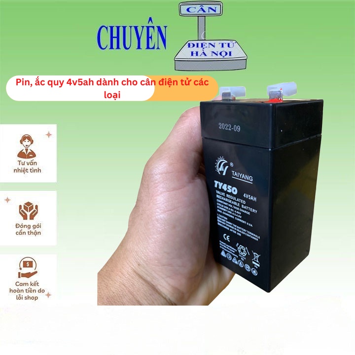 Pin Cân Điện Tử 4v5ah (ắc quy 4v5ah) dùng cho cân tính tiền ute, ninda sn268, sn968, các loại cân giá rẻ