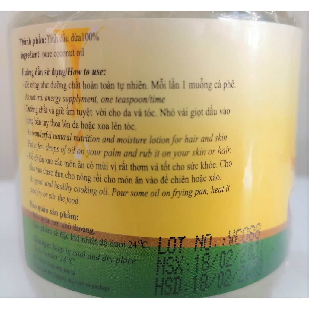 [Lọ 250ml] TINH DẦU DỪA [VN] VIOFL Extra Virgin Coconut Oil (halal)