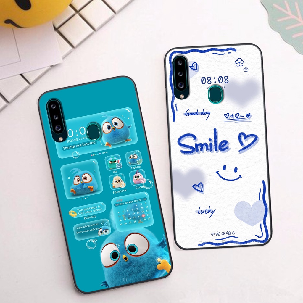 Ốp Samsung A20s in hình gấu vịt caro nhiều màu sắc ngộ nghĩnh dễ thương