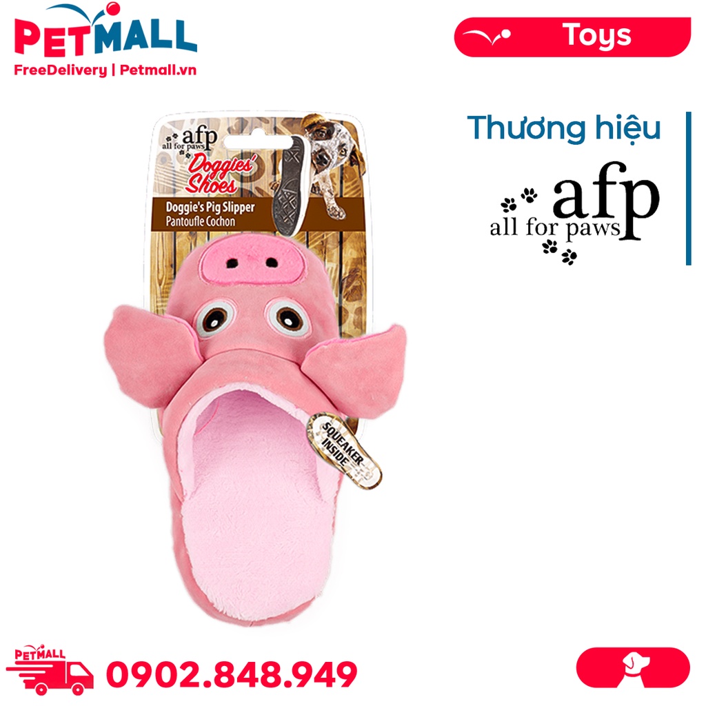 Đồ chơi AFP Doggie's Pig Slipper Shoes - Giày hình heo hồng Petmall