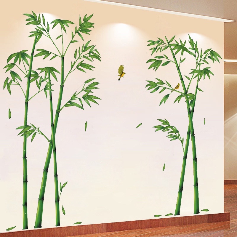 Decal cây tre dán tường siêu xinh