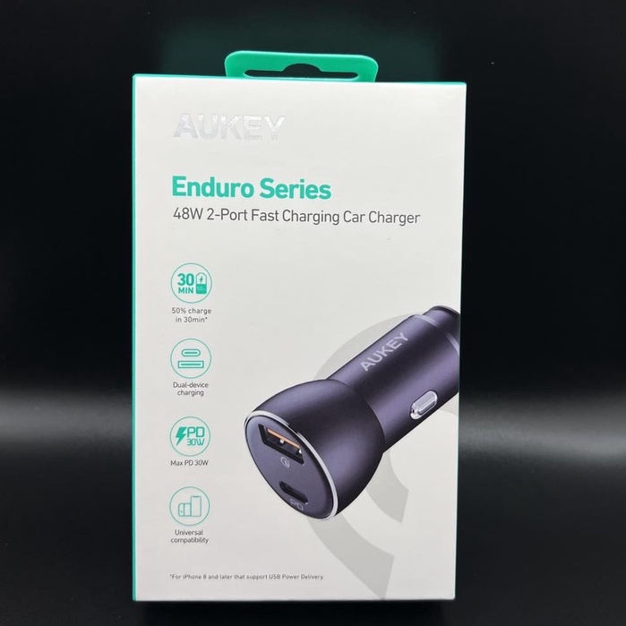 Tẩu sạc oto aukey cc-y48 công suất 48w pd30w hàng chính hãng - ảnh sản phẩm 1