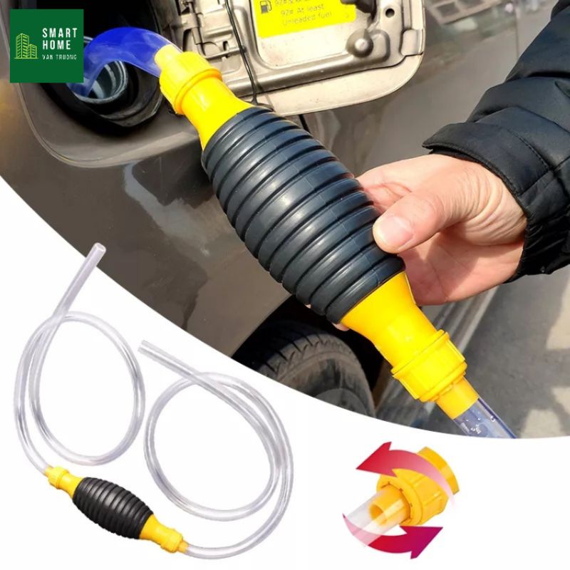 Dụng cụ bơm hút sang chiết xăng dầu rượu nước chất lỏng bóp tay - Ống hút nước bể cá thủy sinh