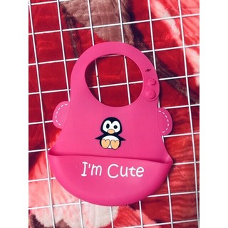 Yếm silicon cho bé in hình cute