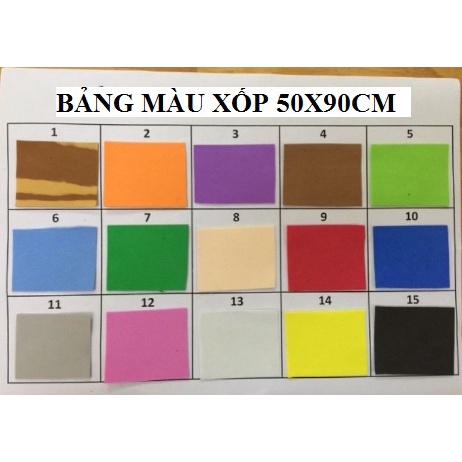 Xốp 2mm trang trí 50x90cm