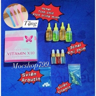 SÉT KÍCH TRẮNG VITAMIN X10 MYÔ ( Pha kem body kích trắng mạnh gấp 10 lần )
