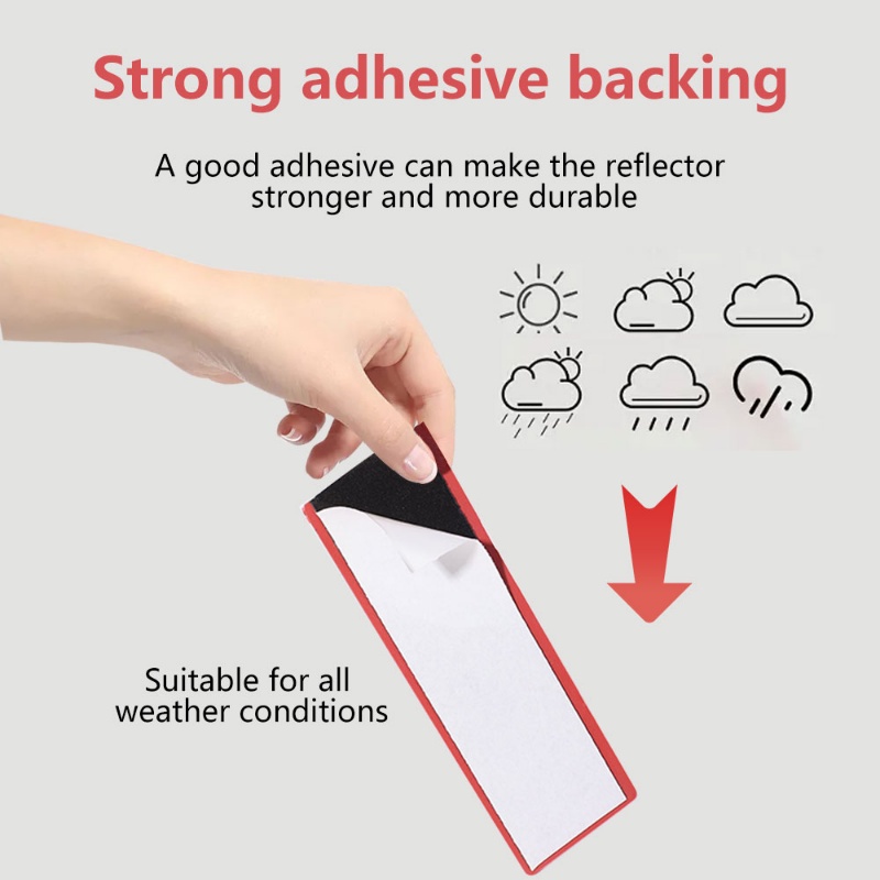 Miếng Dán Phản Quang Màu Trắng / Đỏ Cảnh Báo An Toàn Cho Xe Hơi