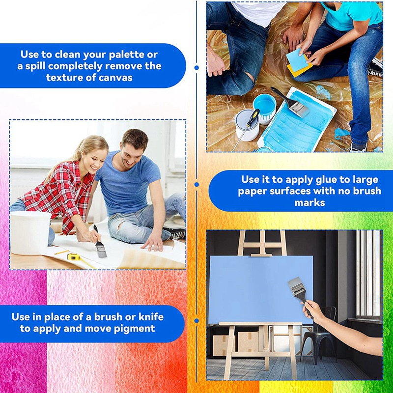 Bộ 4 Cọ Sơn Silicone Bản Rộng 1 1.5 2 2.5 Inches