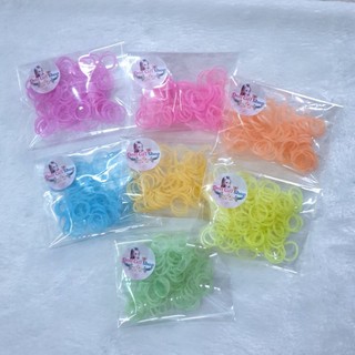Thun cột tóc cho bé 100 sợi, dây thun buộc tóc sợi nhỏ 7 màu pastel - Doll Gift Shop