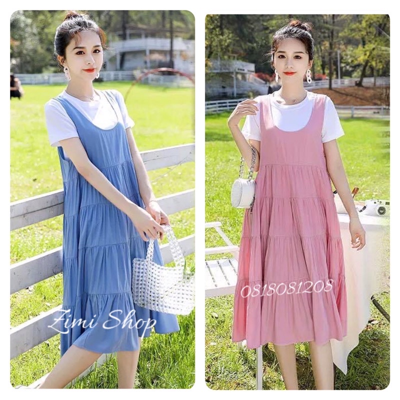 (Có size từ 45-100kg)Set váy bầu bigsize dáng xoè cực xinh cho mom bầu,có size đến 100kg