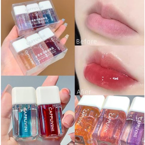 Son Bóng Cappuvini vuông Lip Sensitive dưỡng ẩm môi siêu lì Cao Cấp