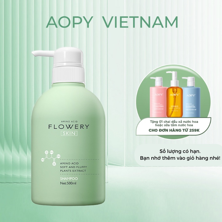 Dầu gội nước hoa muối biển Flowery 500ml