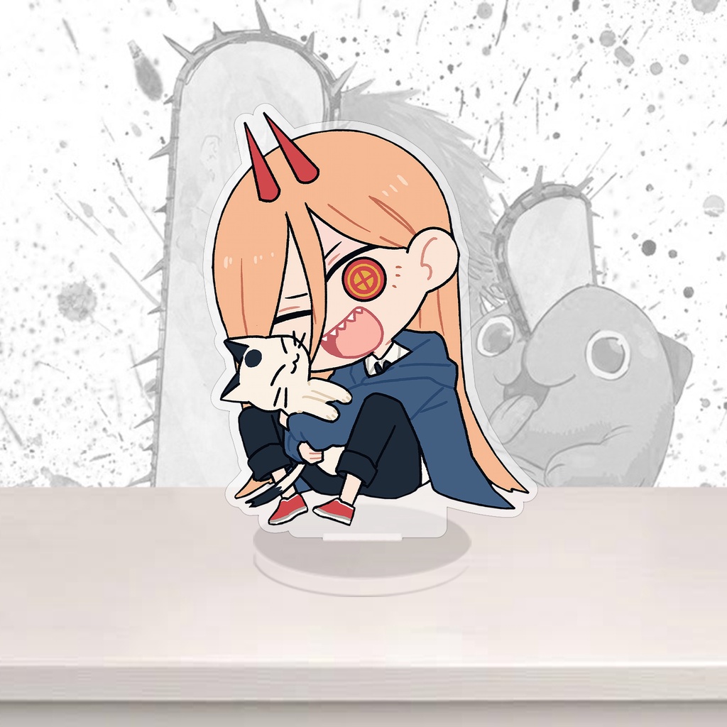 Standee Chainsaw man, mô hình nhân vật Denji, Power, Makima, Aki