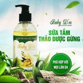  Sữa Tắm Gừng Baby D'or Chai 250ml Làm Sạch Thơm Dịu Nhẹ Ngăn Ngừa Bệnh Ngoài Da 
