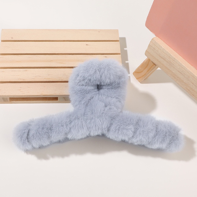Kẹp Tóc Càng Cua Bằng Lông Nhung Kích Thước Lớn 14cm DIY