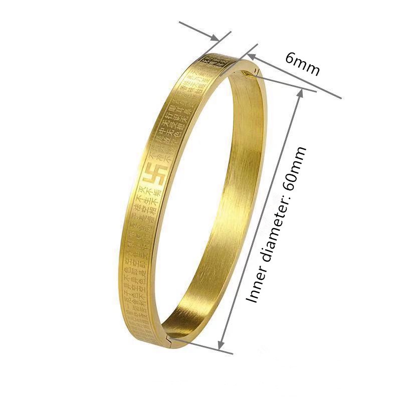 Vòng Tay Sutra Mặt Hình Trái Tim Chất Liệu Thép Không Gỉ JP5